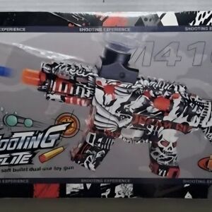 Kids Toy Foam Dart Blaster - Black & Red Graphic Design